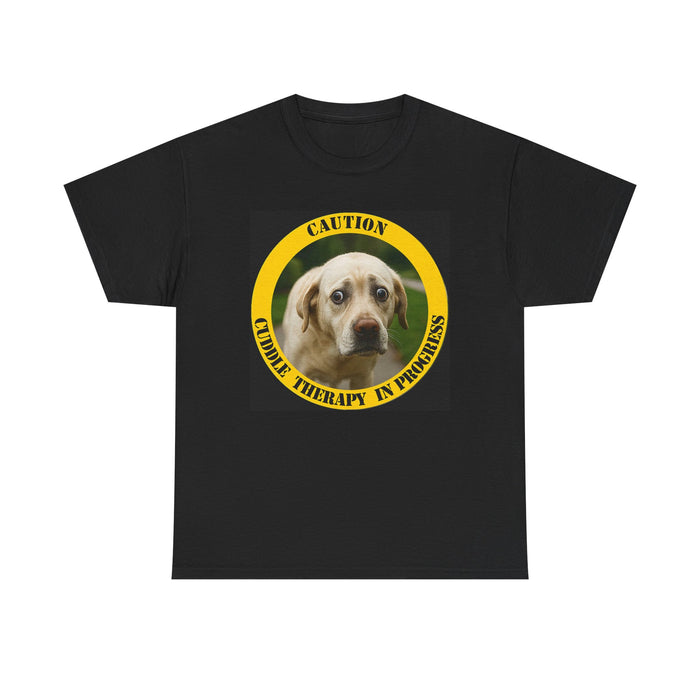 Caution: Cuddle Therapy in Progress Dog T‑Shirt