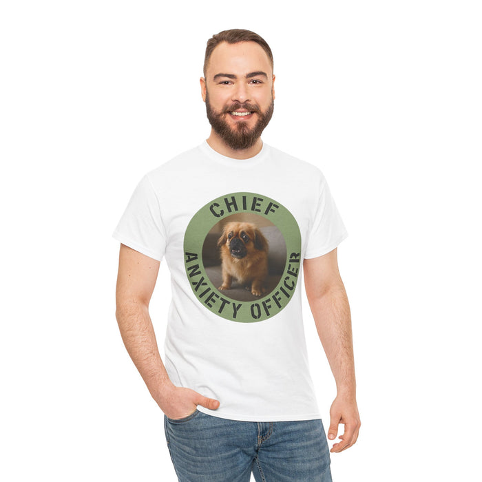 Chief Anxiety Officer Tee — Funny Pekingese Dog Graphic T-Shirt