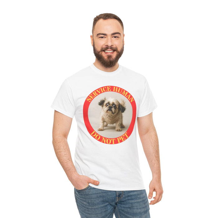 T‑Shirt — "Service Human Do Not Pet" Cute Pug Graphic Tee