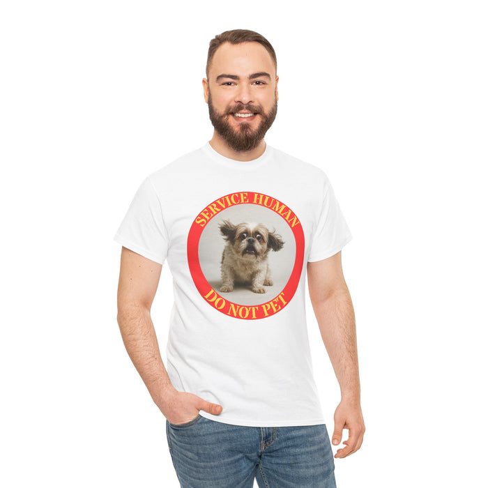 Service Human Do Not Pet T-Shirt — Funny Service Dog Design