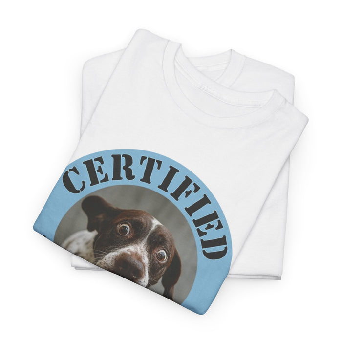 Certified Velcro Dog T‑Shirt — Funny Dog Lover Tee