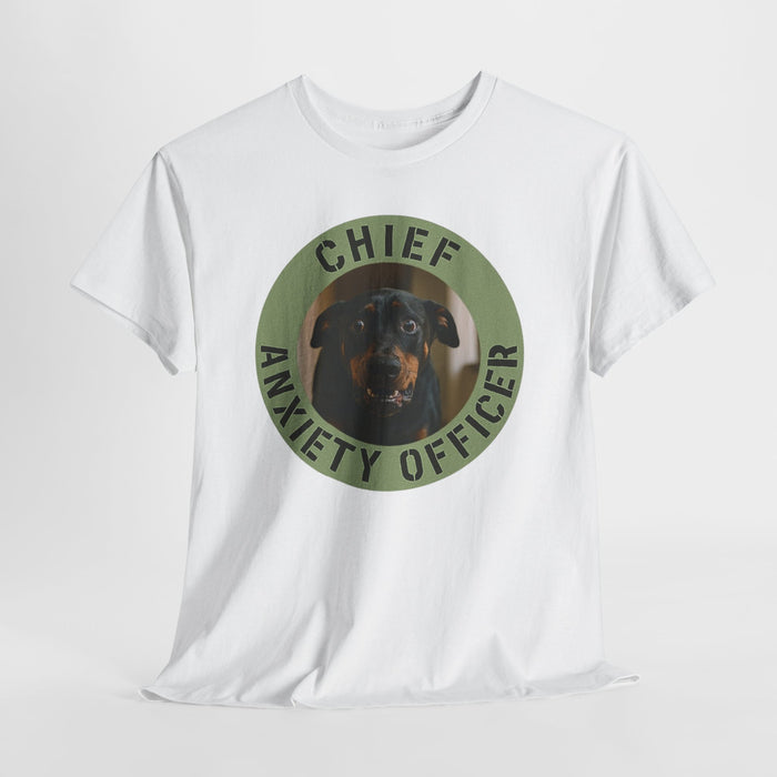 Chief Anxiety Officer T‑Shirt — Funny Dog Graphic Tee