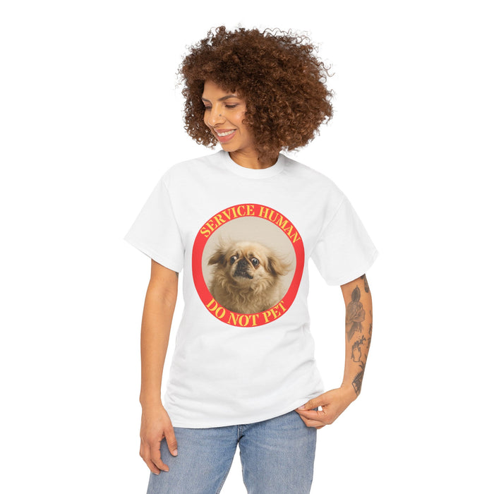 Service Human “Do Not Pet” T-Shirt – Cute Pekingese Service Human Tee
