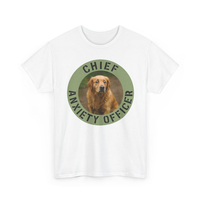 Chief Anxiety Officer T-Shirt — Funny Dog Graphic Tee for Pet Lovers