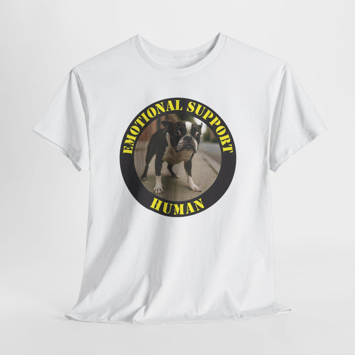 Emotional Support Human T‑Shirt – Funny Dog Photo Tee for Pet Lovers