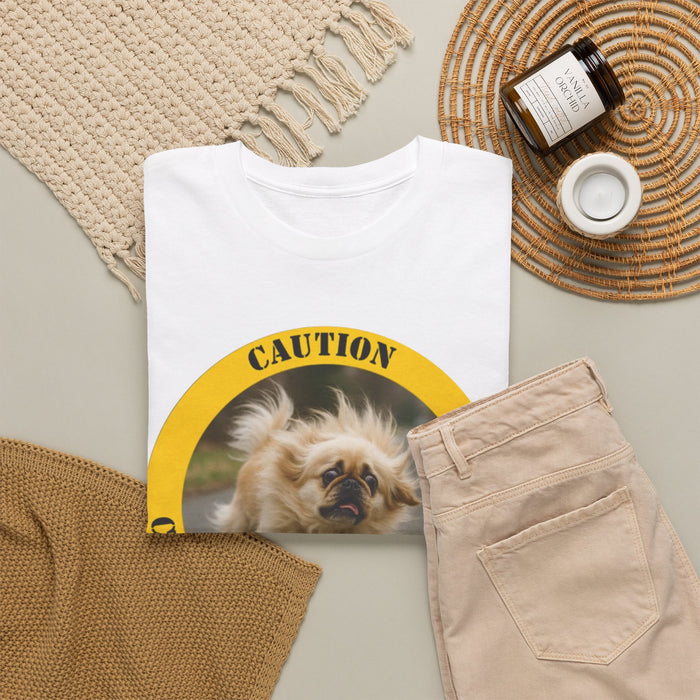 T-Shirt — "Caution: Cuddle Therapy in Progress" Funny Fluffy Dog Tee