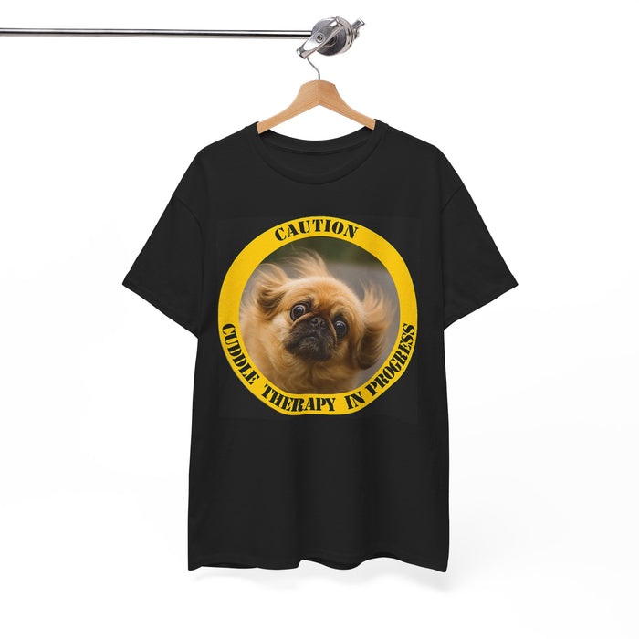Pekingese Caution 'Cuddle Therapy in Progress' Tee