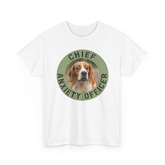 T-Shirt — "Chief Anxiety Officer" Dog Graphic Tee
