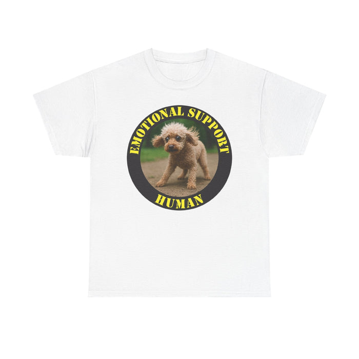 Emotional Support Human T-Shirt — Cute Puppy Circle Design