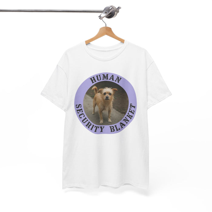 T-Shirt — “Human Security Blanket” Cute Rescue Dog Graphic Tee