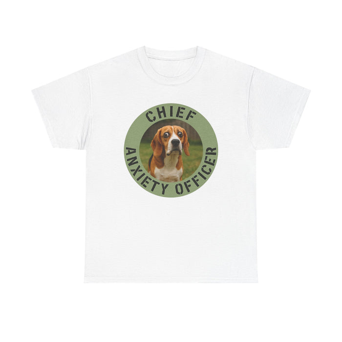 Chief Anxiety Officer Beagle T-Shirt — Funny Dog Lover Tee