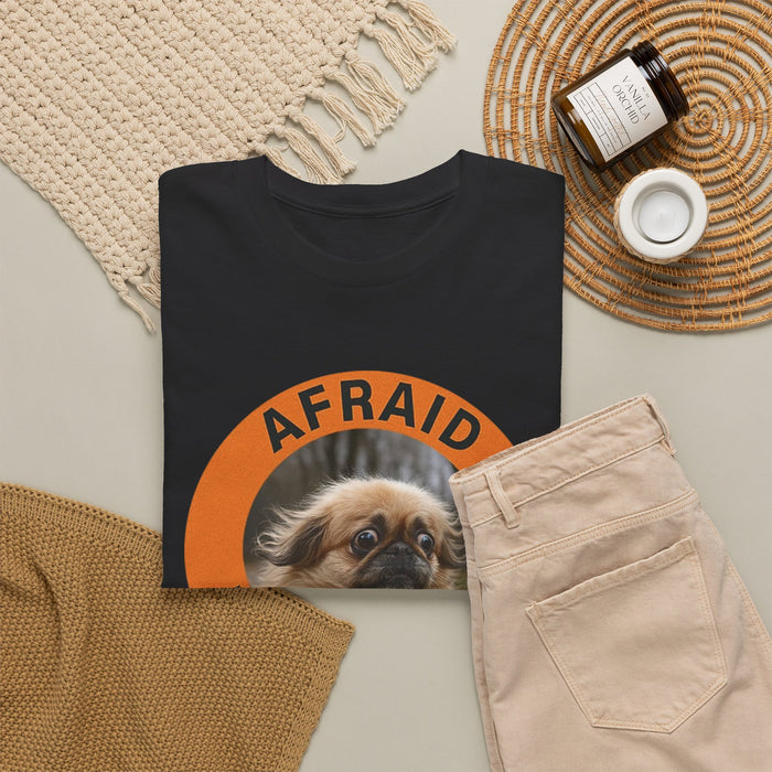 Afraid But Trying Tee — Cute Anxious Pekingese Graphic Shirt