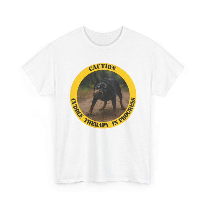 Caution: Canine Therapy In Progress T-Shirt — Dog Lover Tee
