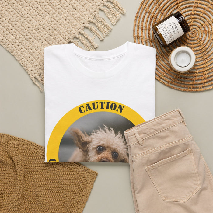 Dog Therapy T-Shirt — "Caution: Canine Therapy in Progress" Cute Rescue Dog Tee