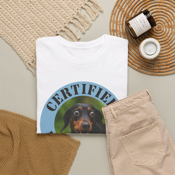 T‑Shirt — "Certified Velcro Dog" Funny Dog Lover Tee