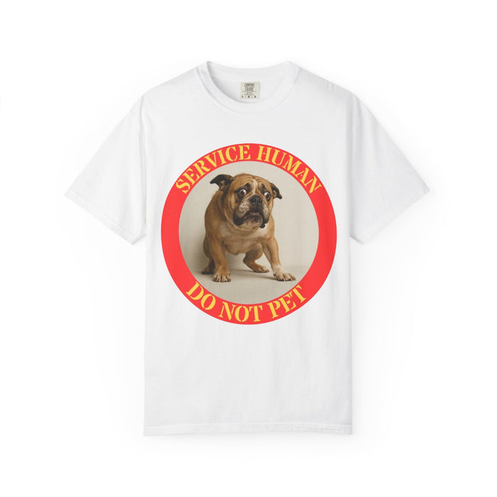 Service Human “Do Not Pet” T-Shirt – Funny Bulldog Service Dog Tee