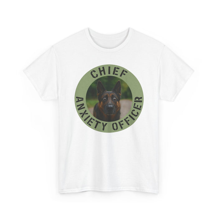 Chief Anxiety Officer T-Shirt — Funny Dog Graphic Tee for Pet Lovers