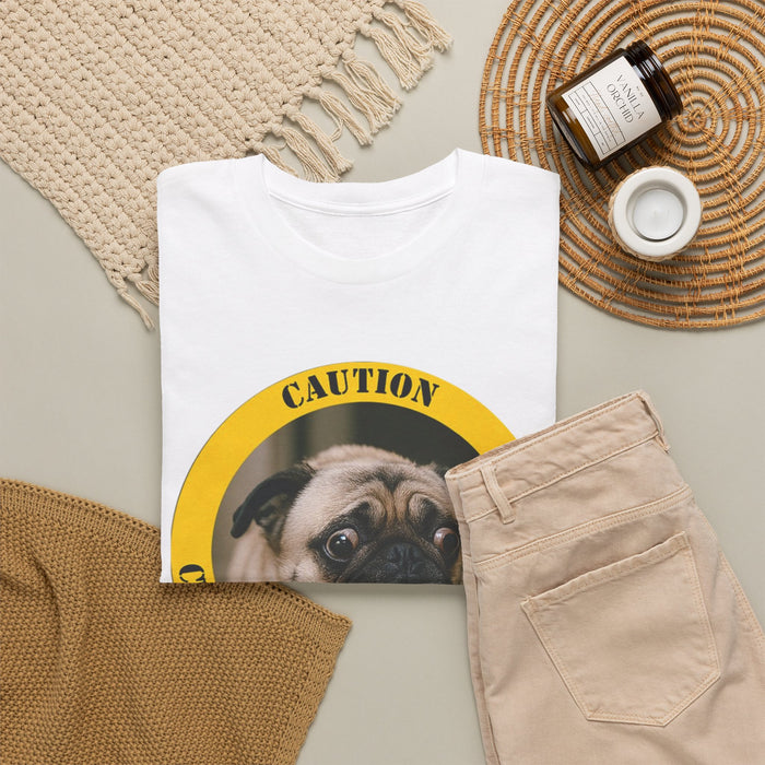 Pug Therapy Tee — "Caution: Cuddle Therapy in Progress" Graphic T-Shirt