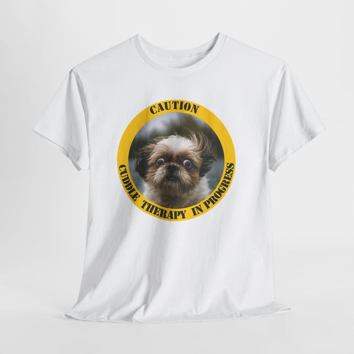 T-Shirt — "Caution: Crumbie Therapy in Progress" Cute Dog Novelty Tee