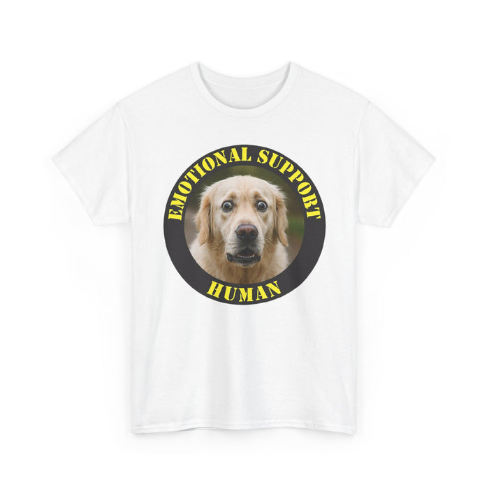 Emotional Support Human T-Shirt — Cute Golden Retriever Therapy Dog Tee