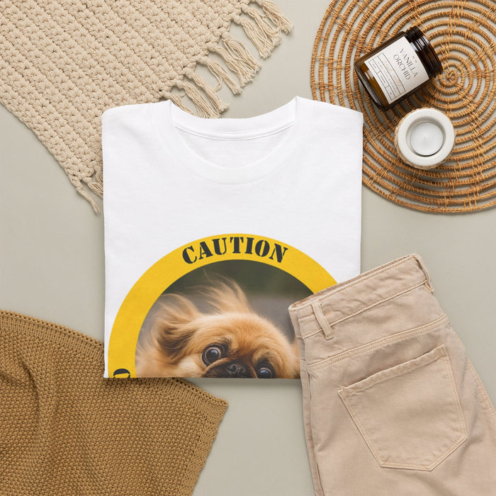 T-Shirt — Caution: Cuddle Therapy in Progress (Cute Pekingese Dog Graphic)