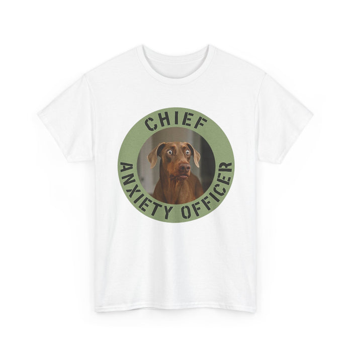 Chief Anxiety Officer T-Shirt – Funny Dog Tee for Anxious Pet Lovers