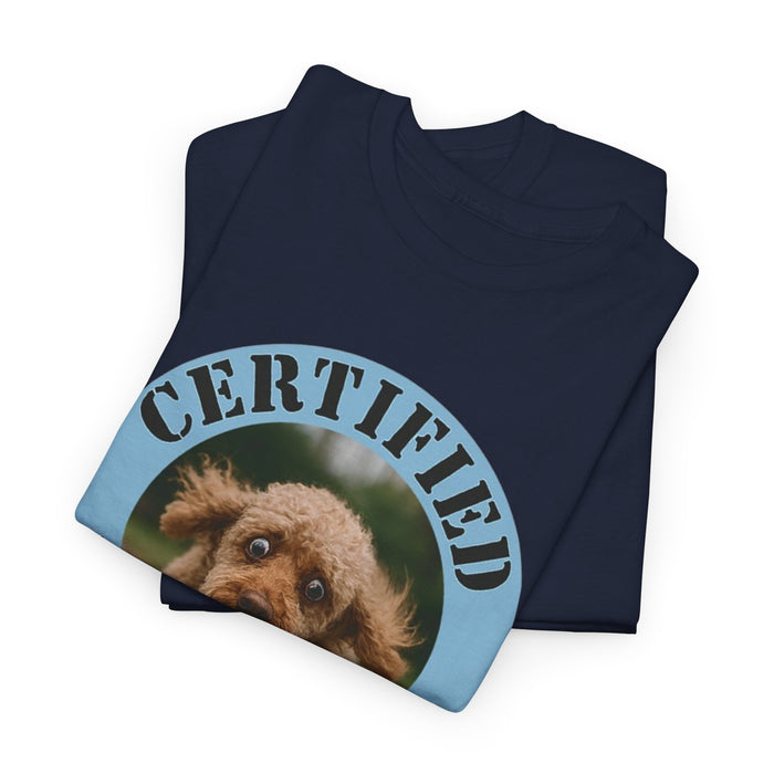 Certified Velcro Dog T-Shirt — Funny Pet Meme Tee
