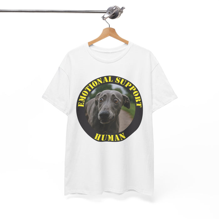 Emotional Support Human T-Shirt — Funny Dog Photo Tee for Pet Lovers