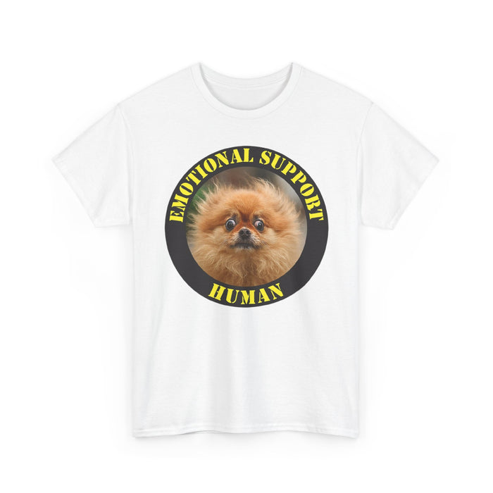 Emotional Support Human T-Shirt — Cute Pomeranian Therapy Tee