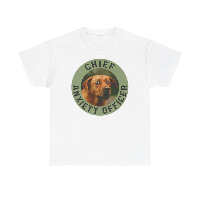 Chief Anxiety Officer T-Shirt – Funny Dog Anxiety Officer Graphic Tee
