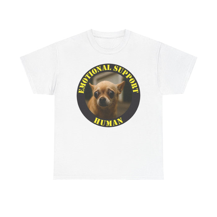Emotional Support Human T-Shirt — Cute Chihuahua Rescue Tee