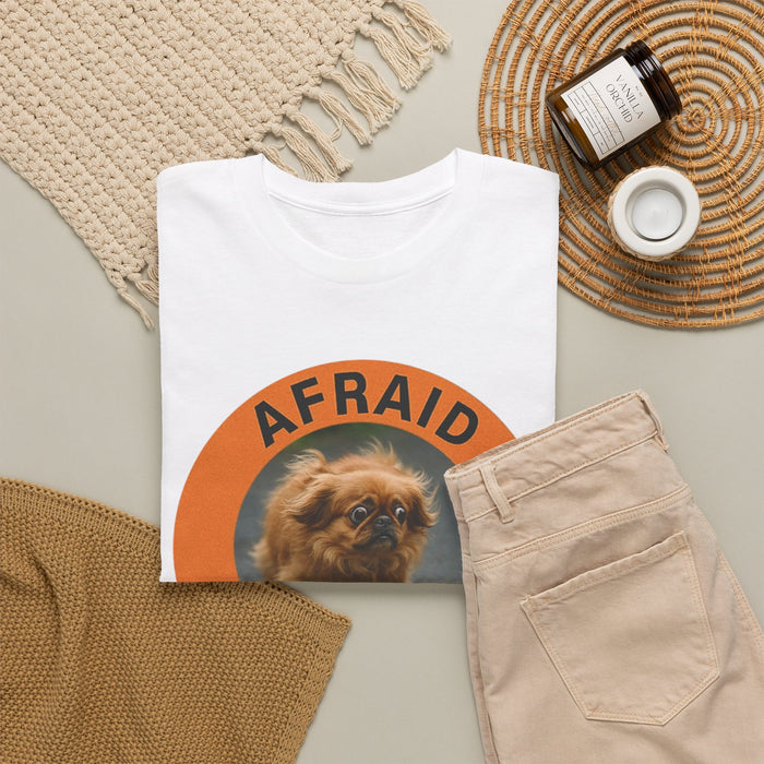 Afraid But Trying Tee — Cute Nervous Dog Graphic T-Shirt