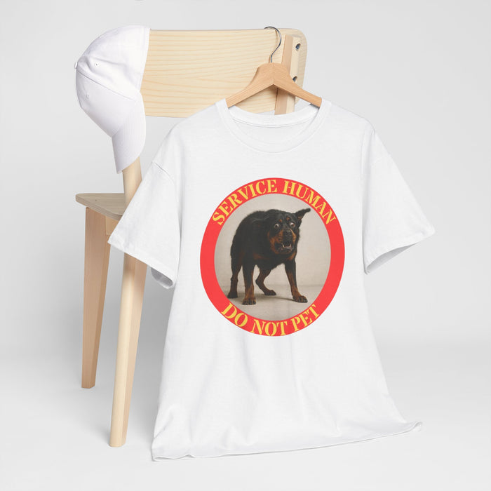 Service Human Do Not Pet T-Shirt — Funny Service Dog Awareness Tee