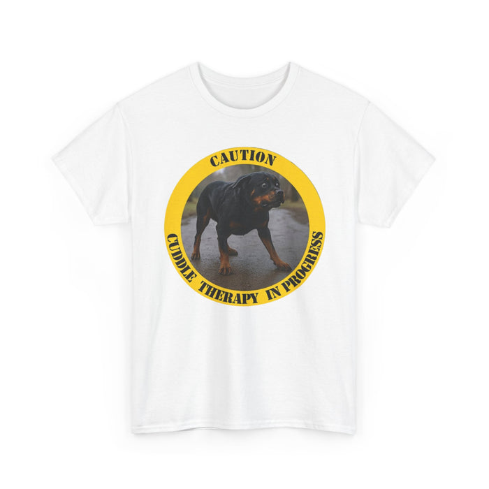 Dog Therapy T-Shirt — "Caution: Canine Therapy in Progress"