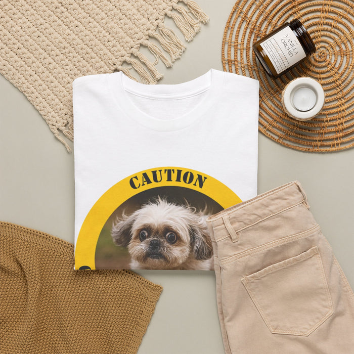 Dog Therapy T-Shirt — “Caution: Cuddle Therapy in Progress” Cute Pet Tee