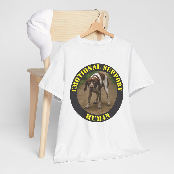 Emotional Support Human T-Shirt – Funny Dog Photo Tee for Pet Lovers