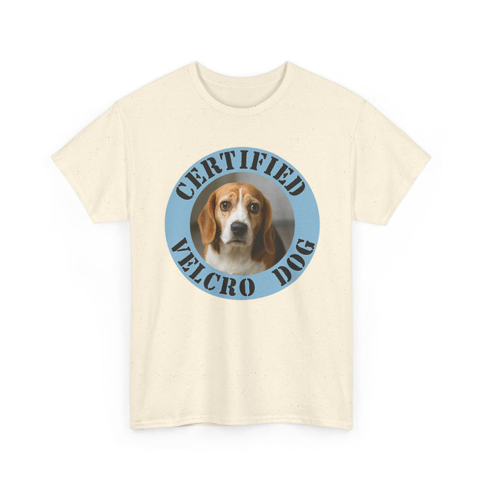 Certified Velcro Dog T‑Shirt — Funny Beagle Pet Lover Tee