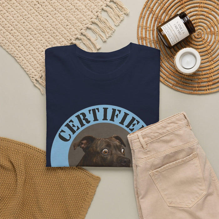 Certified Velcro Dog T-Shirt — Funny Rescue/Adopted Dog Tee