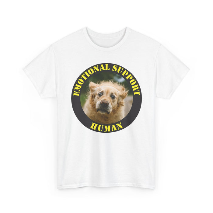 Emotional Support Human T-Shirt — Funny Dog Face Graphic Tee