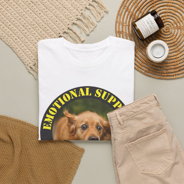 Emotional Support Human Tee — Funny Dog Photo Shirt