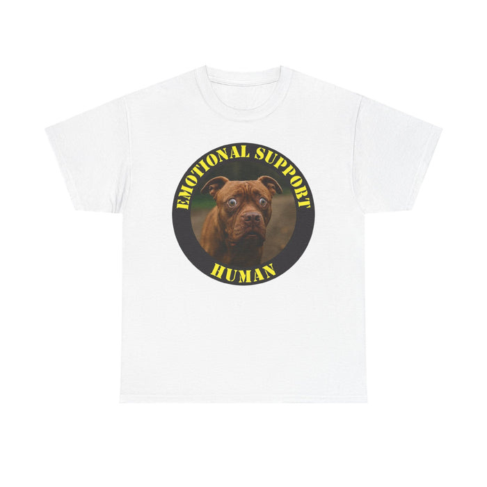 Emotional Support Human T-Shirt — Cute Dog Badge Tee