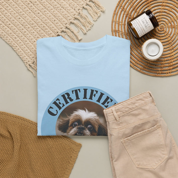 Certified Velcro Dog T‑Shirt — Funny Shih Tzu Pet Tee