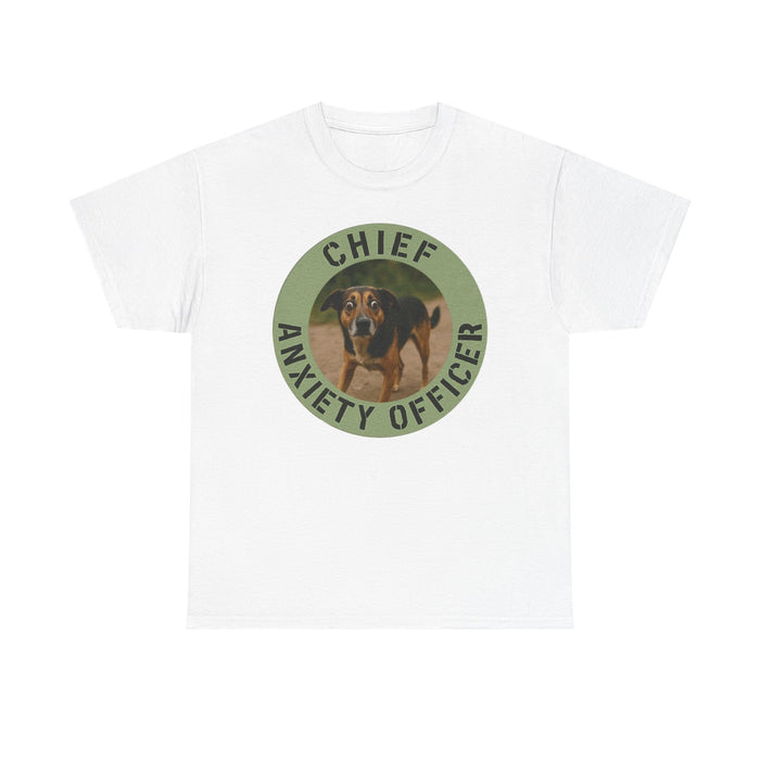 T‑Shirt — "Chief Anxiety Officer" Dog Graphic Tee