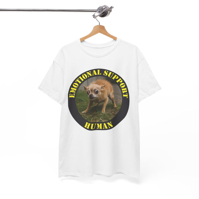 Emotional Support Human T‑Shirt — Funny Chihuahua Pet Humor Tee