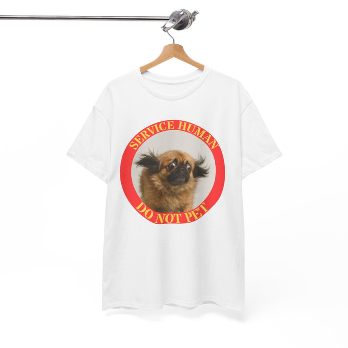 Dog Handler Tee — “Service Human Do Not Pet” Pekingese Service Dog Shirt