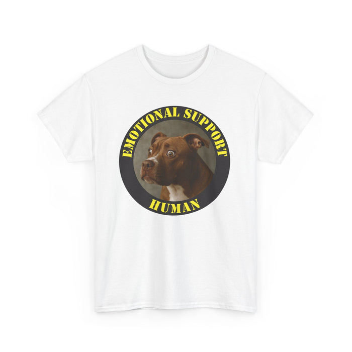 Emotional Support Human T-Shirt — Funny Dog Portrait Tee for Pet Lovers