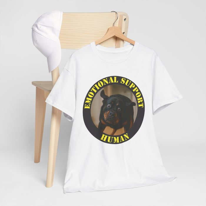 Emotional Support Human T-Shirt – Rottweiler Rescue Pet Lover Tee