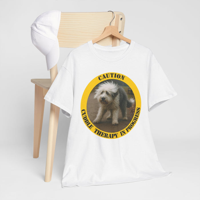 Dog Therapy T‑Shirt — “Caution: Canine Therapy in Progress” Pet Lover Tee
