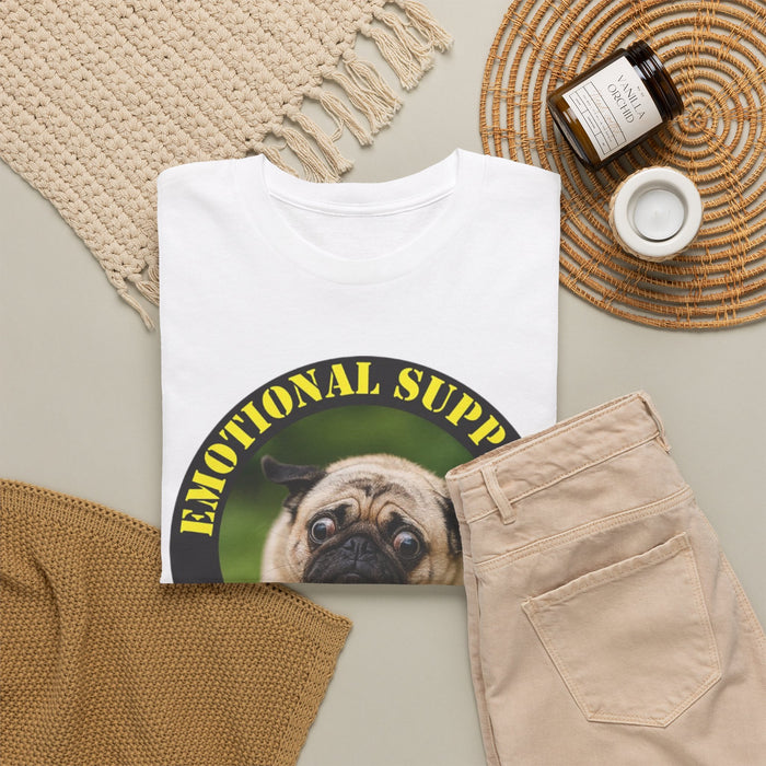 Emotional Support Human T-Shirt — Funny Pug Pet Lover Tee