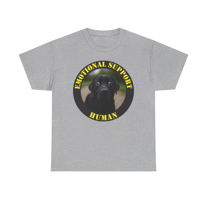 T-Shirt — “Emotional Support Human” Black Lab Graphic Tee